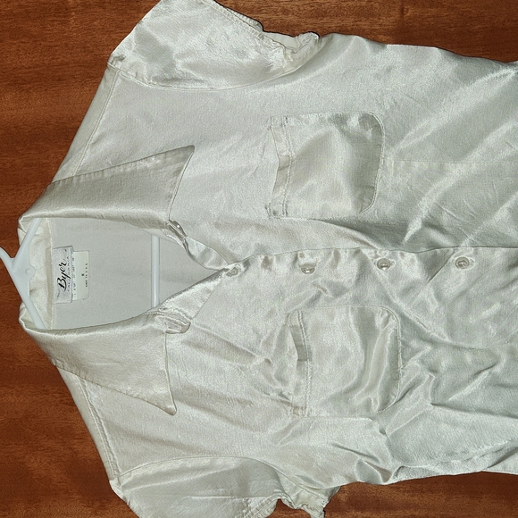 90's Vintage Silky Blouse - Picture 2 of 9